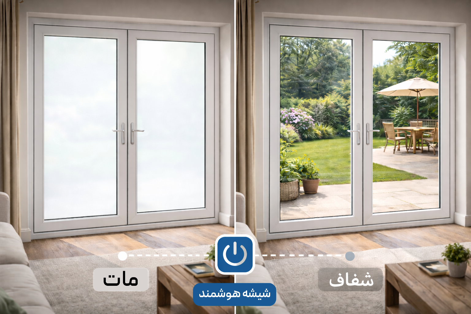 کاربرد شیشه هوشمند در پنجره UPVC